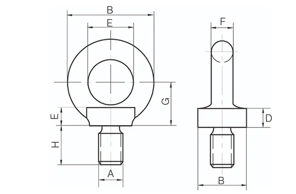 Collared Eyebolts to BS 4278 Part 1 1984 Tested and Certified